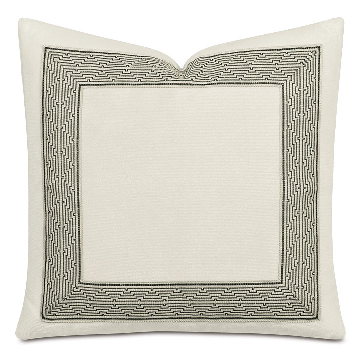 Valmont Geometric Border Decorative Pillow