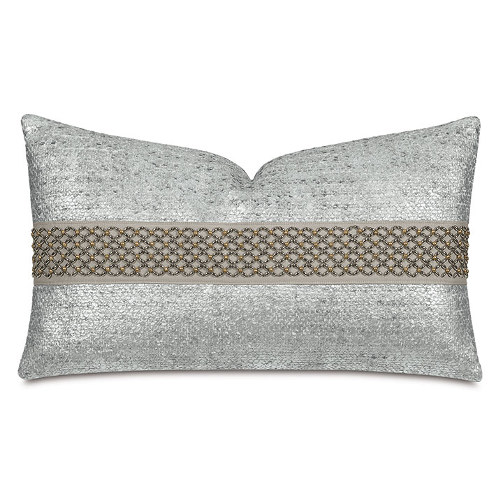 Hebrides Beaded Border Decorative Pillow