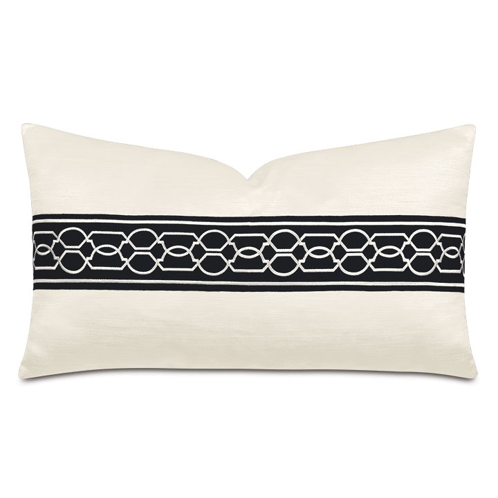 Lucent Trellis Tape Decorative Pillow in Opal