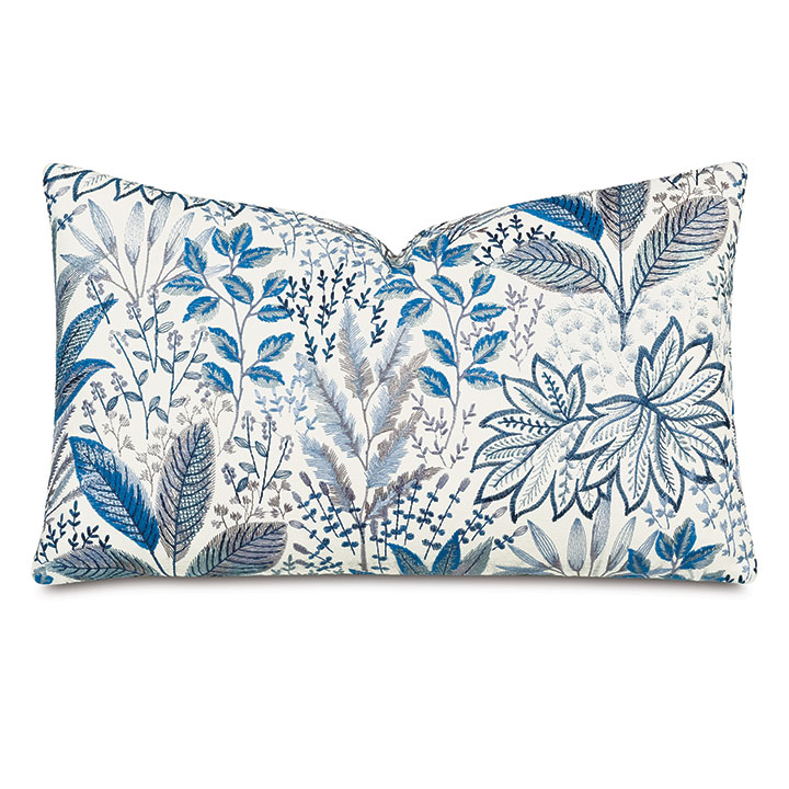 Cummings Embroidered Decorative Pillow in Coastal