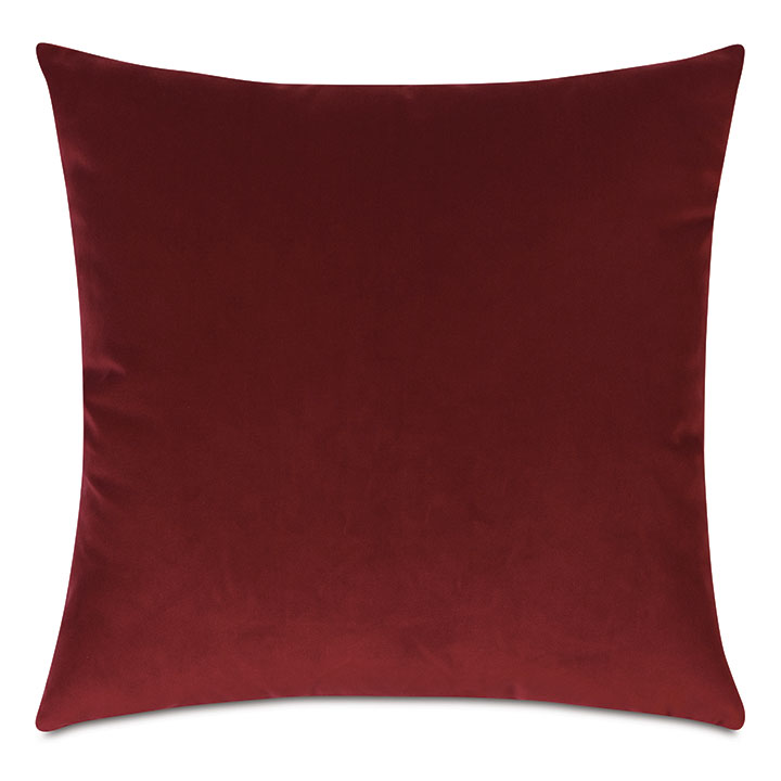 Uma Velvet Decorative Pillow in Scarlet