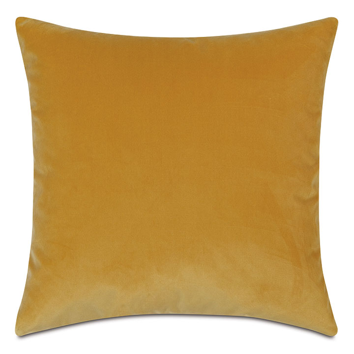 Uma Velvet Decorative Pillow in Mustard