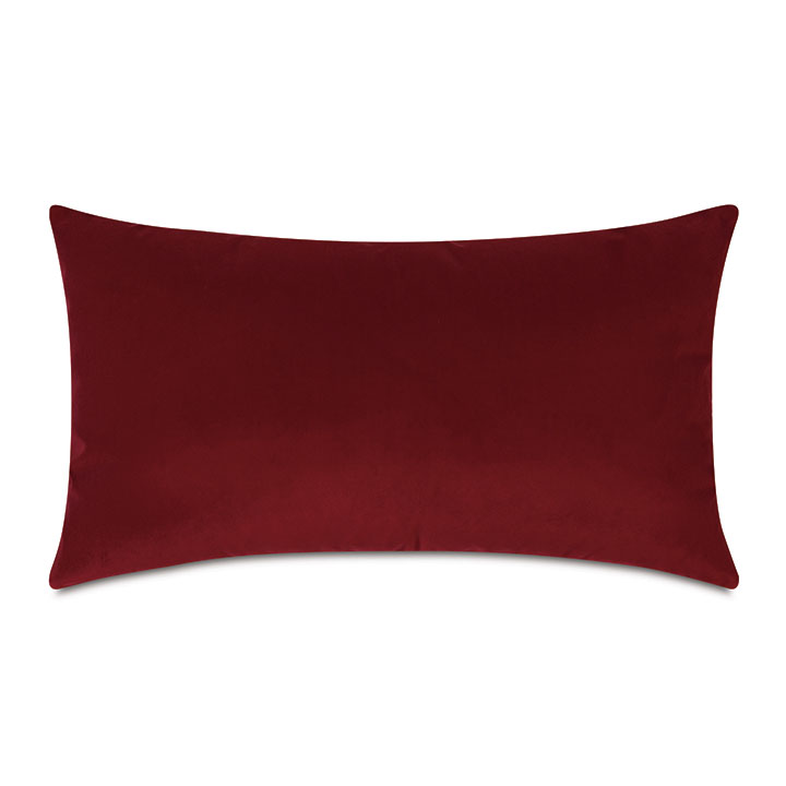 Uma Velvet Decorative Pillow in Scarlet