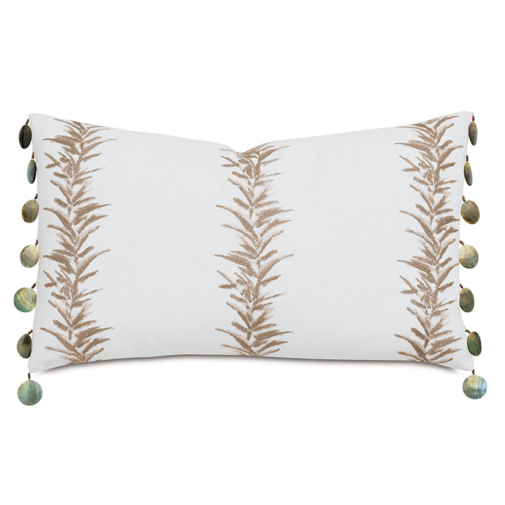 CASA GUAVA BEADED TRIM DECORATIVE PILLOW