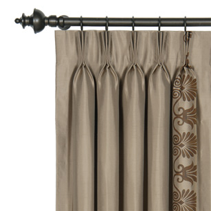 Anthemion Taupe/Brown Curtain Panel