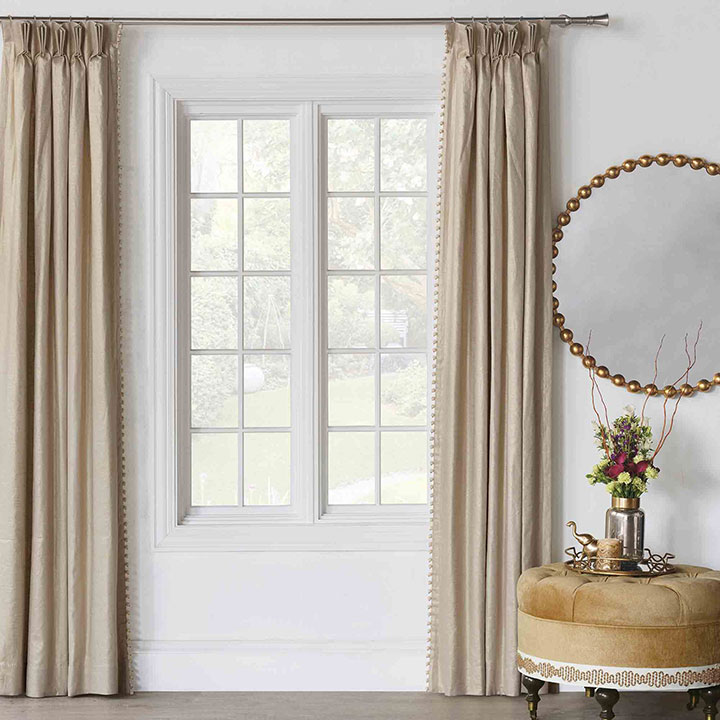 Marceau Ball Trim Curtain Panel