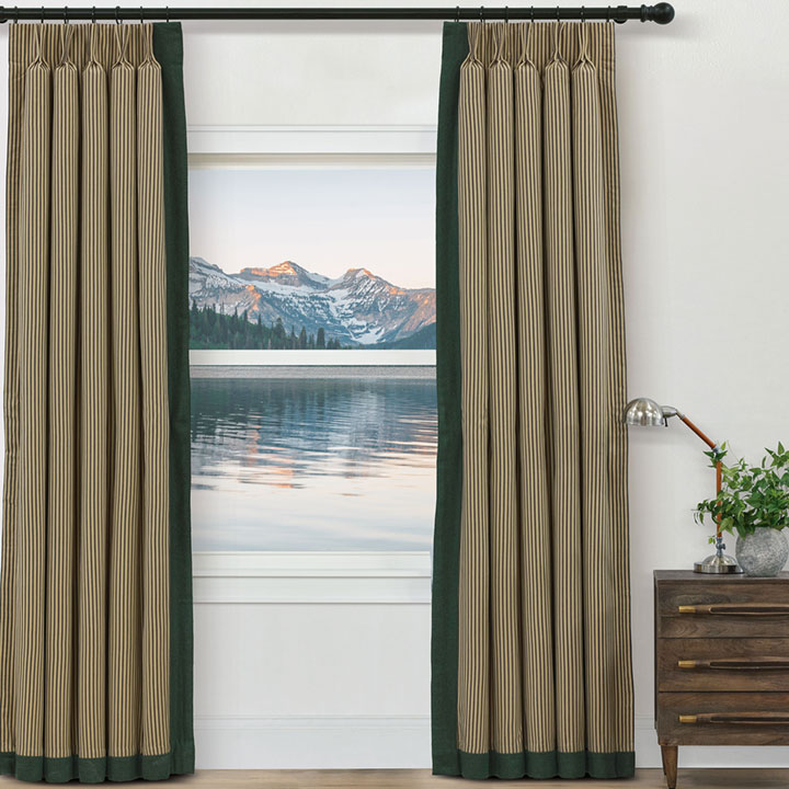 LORENZO STRIPED CURTAIN PANEL LEFT