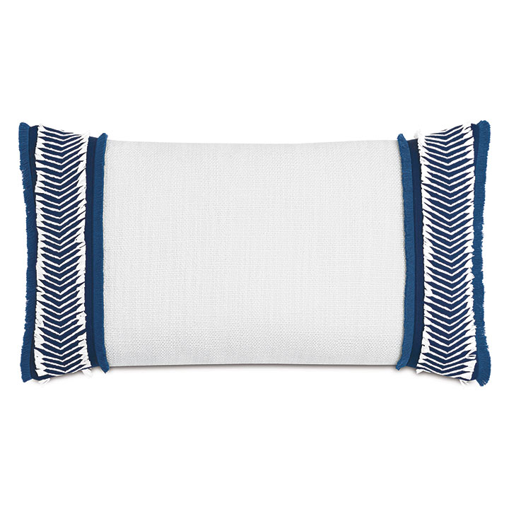 COCOBAY RAFFIA TRIM DECORATIVE PILLOW