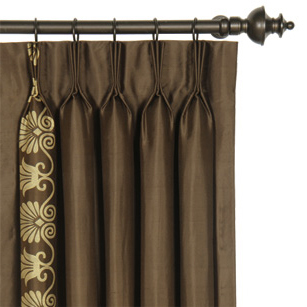 Anthemion Brown/Gold Curtain Panel