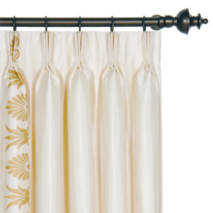 Anthemion Ivory/Gold Curtain Panel