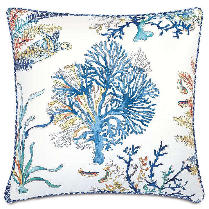 Castaway Coral Reef Decorative Pillow