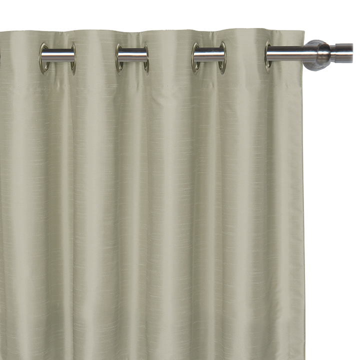 Edris Faux Silk Curtain Panel in Mist