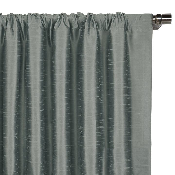 Edris Faux Silk Curtain Panel in Mineral