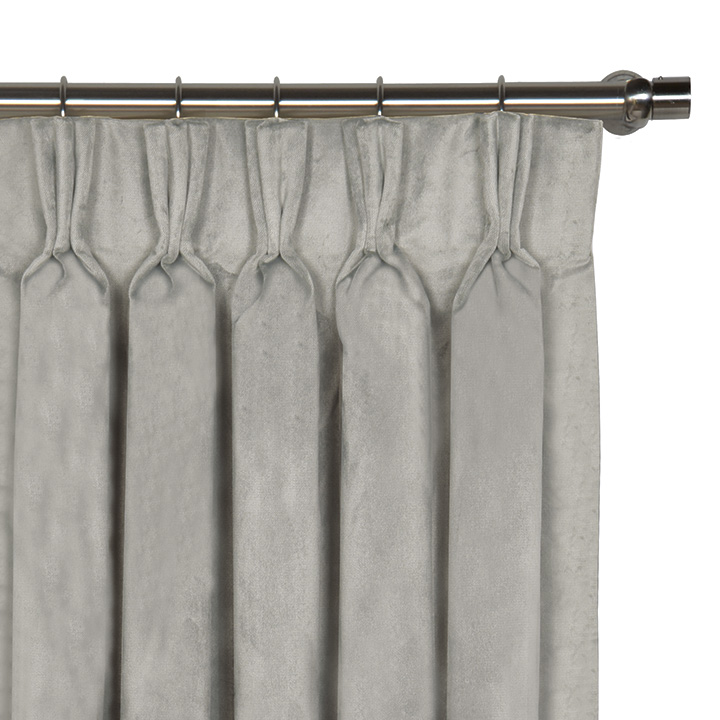 Nellis Velvet Curtain Panel in Glacier