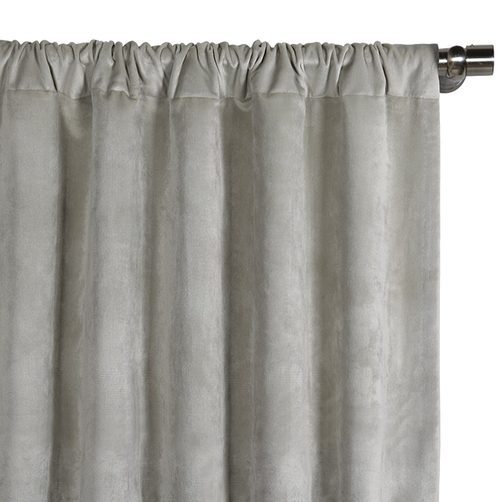 Nellis Velvet Curtain Panel in Glacier