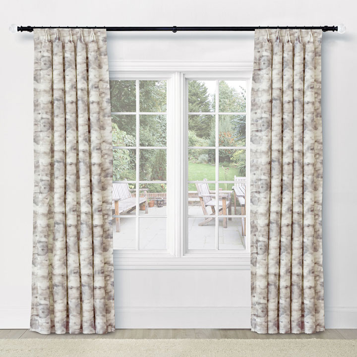 SOLSTICE WATERCOLOR CURTAIN PANEL IN GREIGE