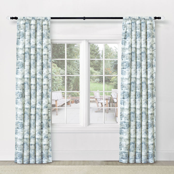 SOLSTICE WATERCOLOR CURTAIN PANEL IN SPA
