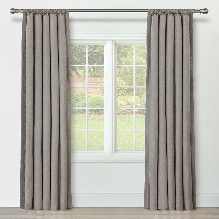 BRISA LINEN CURTAIN PANEL IN TAUPE