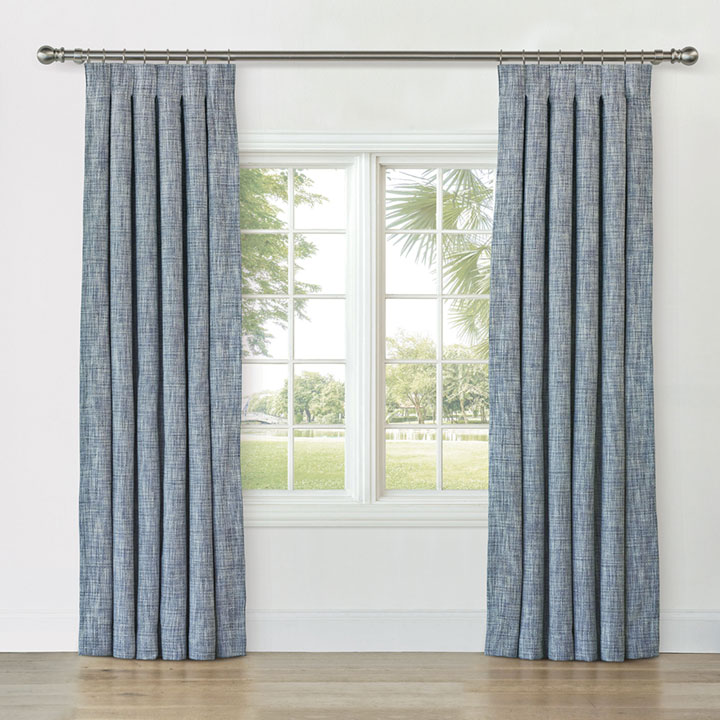CAVILL TEXTURED CURTAIN PANEL IN GLACIER