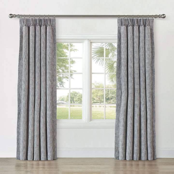 CAVILL TEXTURED CURTAIN PANEL IN SHALE