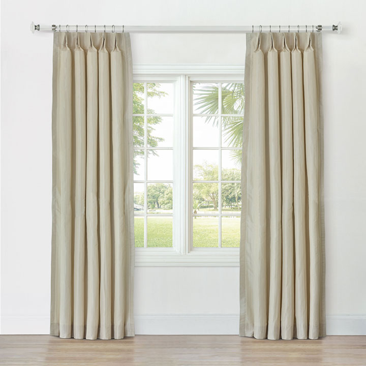 REVERIE STRIPED CURTAIN PANEL IN SAND