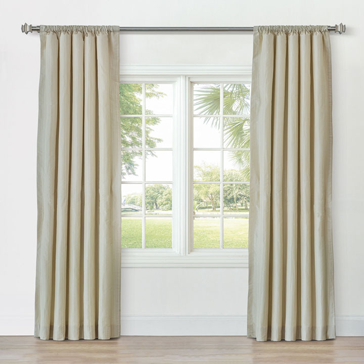 REVERIE STRIPED CURTAIN PANEL IN SAND