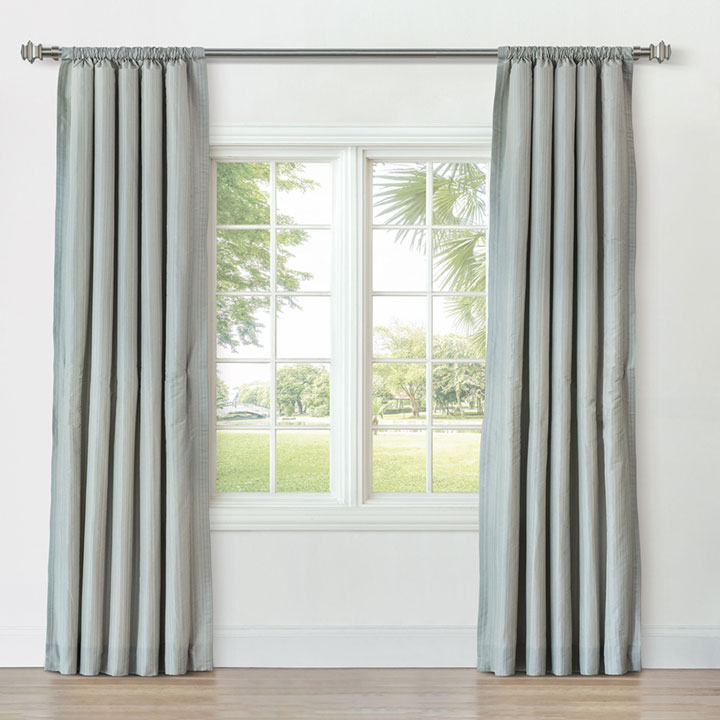 REVERIE STRIPED CURTAIN PANEL IN JADE