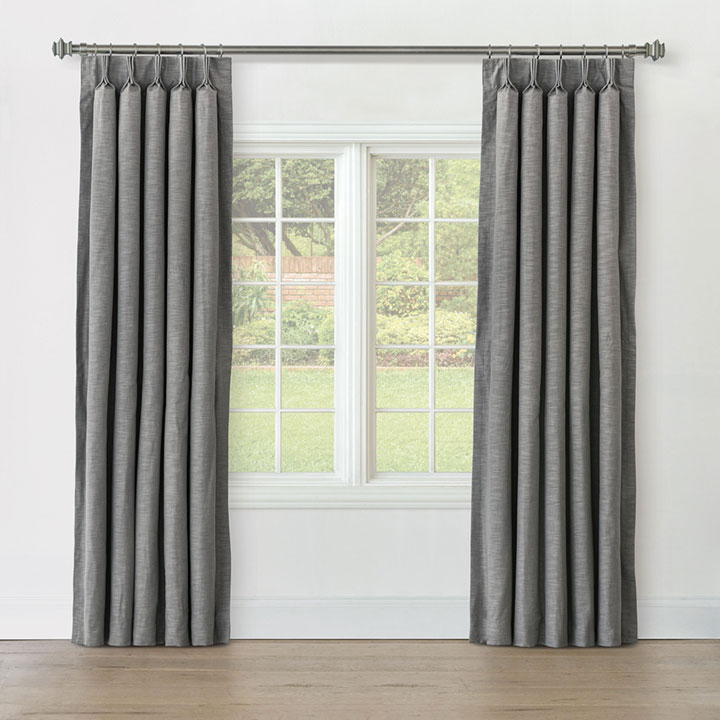 STERLING STRIE CURTAIN PANEL IN SMOKE