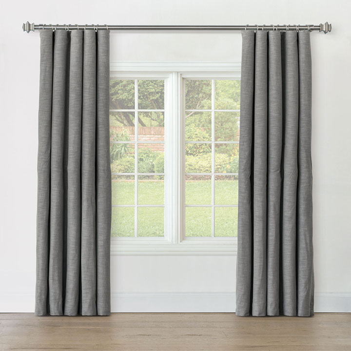 STERLING STRIE CURTAIN PANEL IN SMOKE