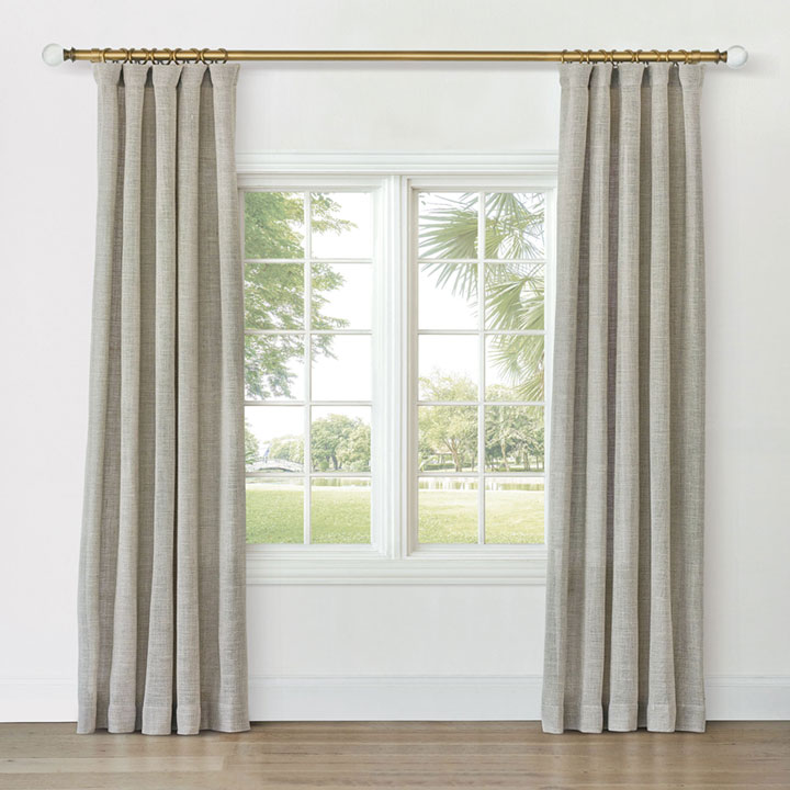 VAPOR METALLIC CURTAIN PANEL IN SAND