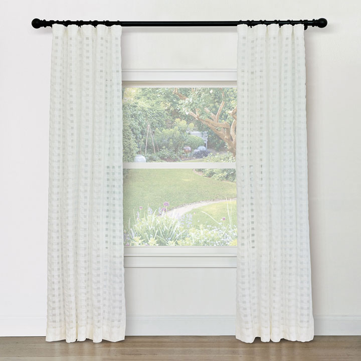 NEVADA LINEN CURTAIN PANEL IN IVORY