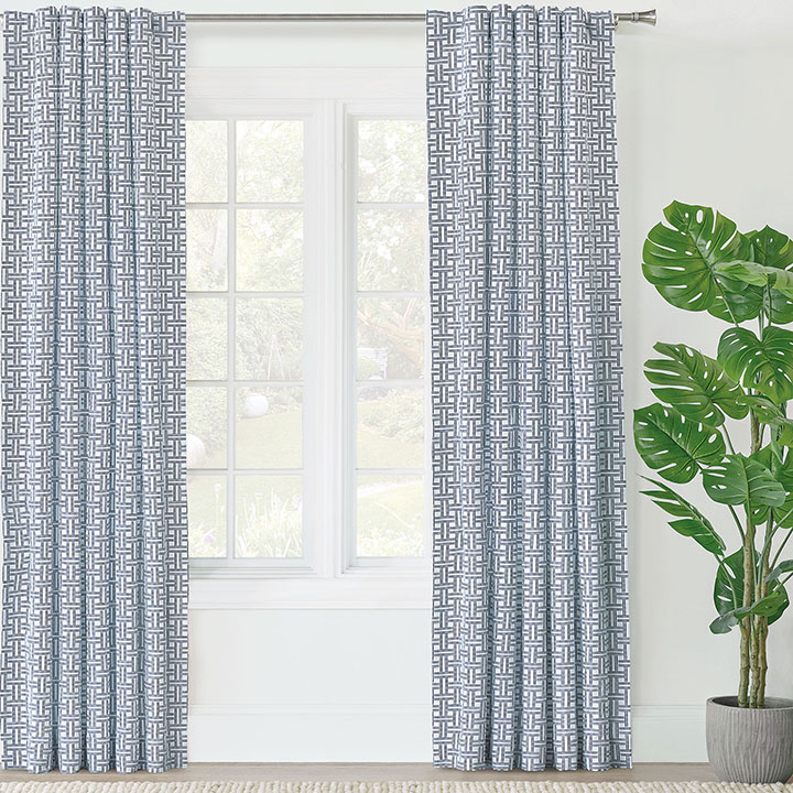 VIZCAYA FAUX BASKETWEAVE CURTAIN PANEL