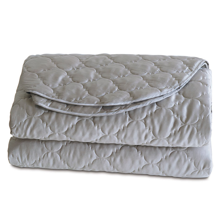 Viola Quilted Coverlet in Dove