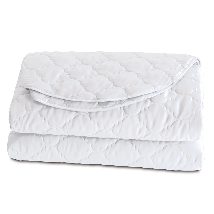 Viola Quilted Coverlet in White