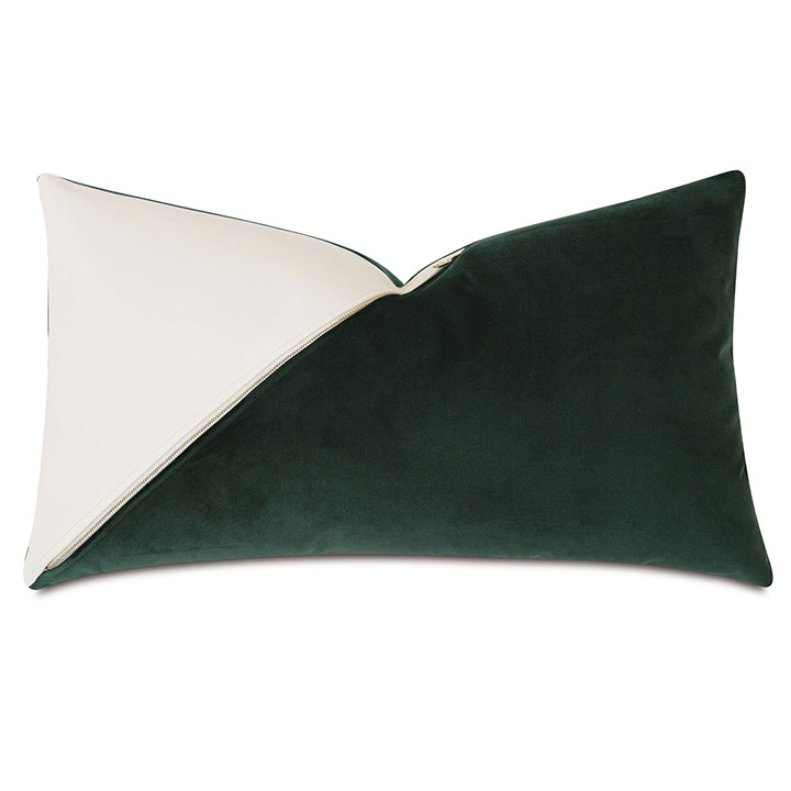 Izaro Zipper Detail Decorative Pillow (Left)