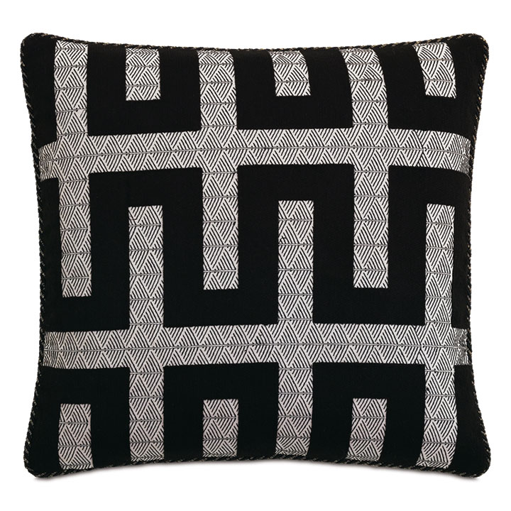 DOMINIQUE EMBROIDERED DECORATIVE PILLOW