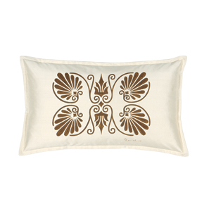 Anthemion Ivory/Brown Dec Pillow B