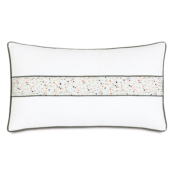 WILDER SPECKLED TRIM DECORATIVE PILLOW