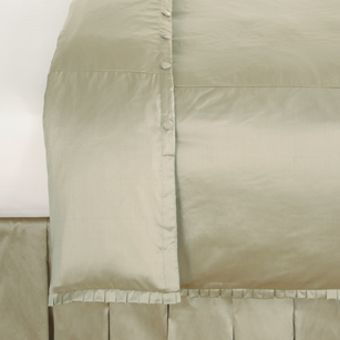 Serico Sage With Lena Pleat Duvet