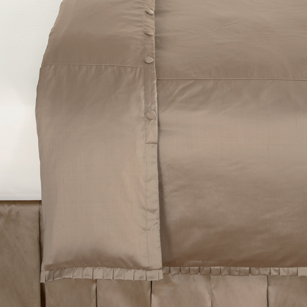 Serico Taupe With Lena Pleat Duvet