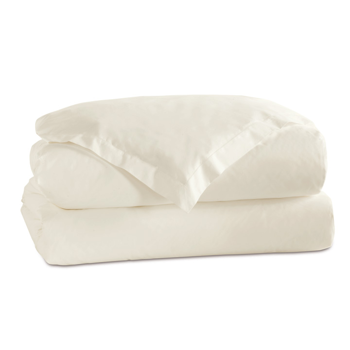 Gianna Hemstitch Duvet Cover in Ivory