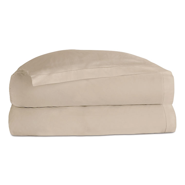 Deluca Sateen Duvet Cover in Almond