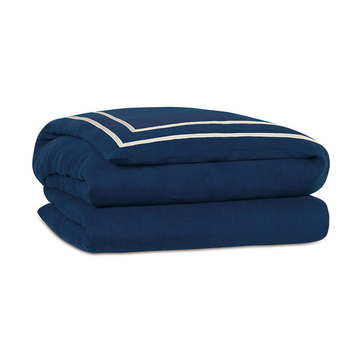 Resort Indigo Fret Duvet Cover