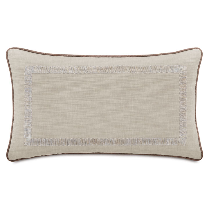 EMMELINE MITERED GIMP DECORATIVE PILLOW