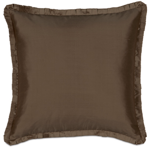 Serico Brown With Lena Pleat Euro Sham