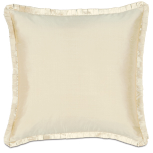 Serico Ivory With Lena Pleat Euro Sham