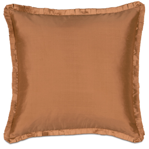 Serico Rust With Lena Pleat Euro Sham