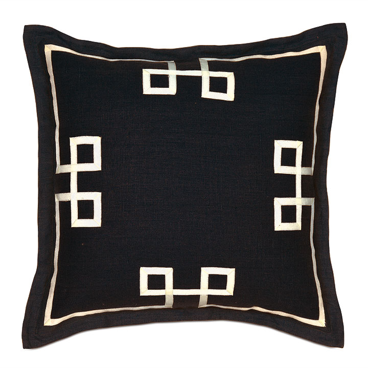 Resort Black Fret Euro Sham