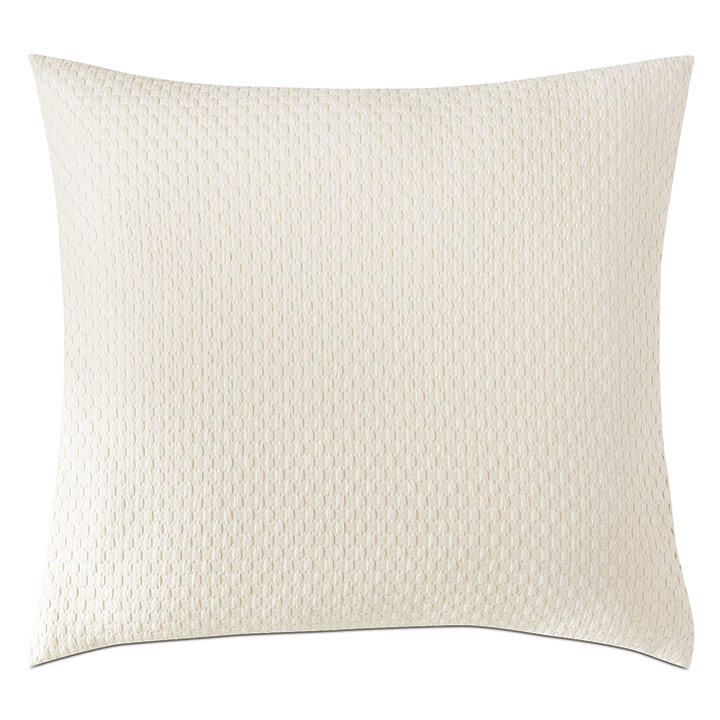 Tegan Matelasse Euro Sham In Ivory