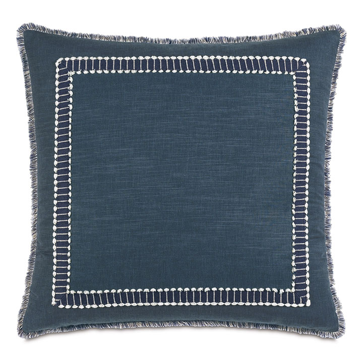 High Tide Border Trim Euro Sham